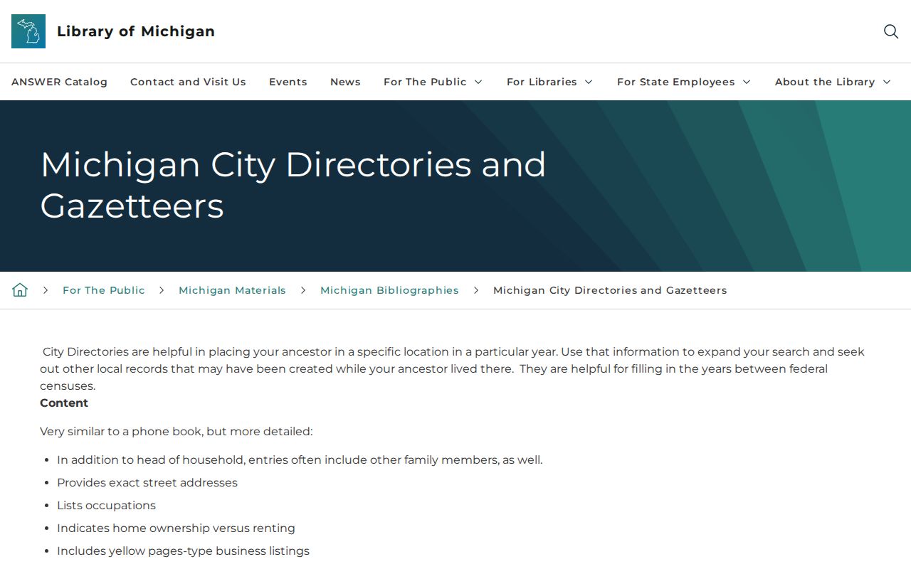 Rochester Hills city directory Library of Michigan guide