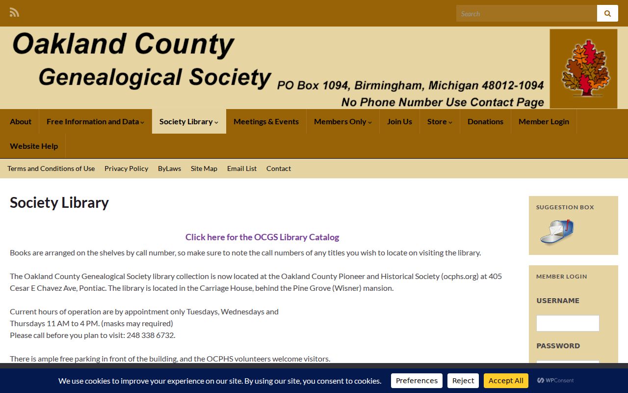 Rochester Hills city directory Oakland County Genealogical Society library holdings